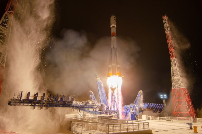 Запуск с космодрома в Плесецке.
