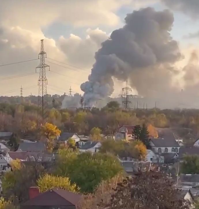 Пожар на подстанции в Днепропетровской области