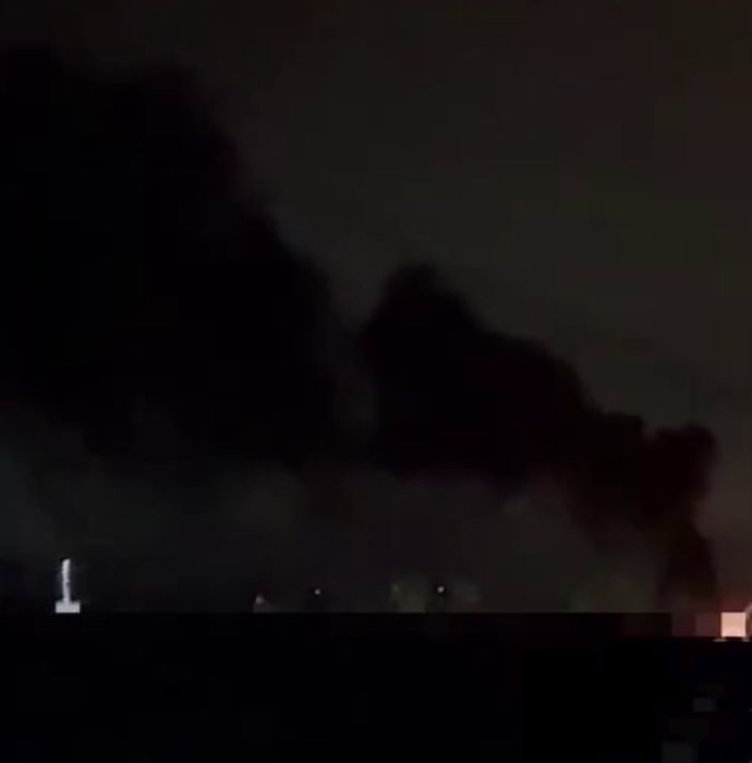 Взрыв и пожар на одном из объектов в Киеве