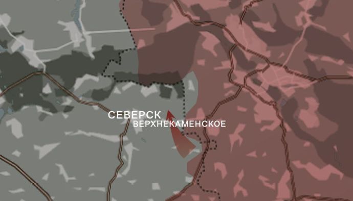 Карта боевых действий на Северском участке