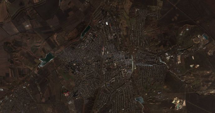 Бахмут. Спутниковый снимок
