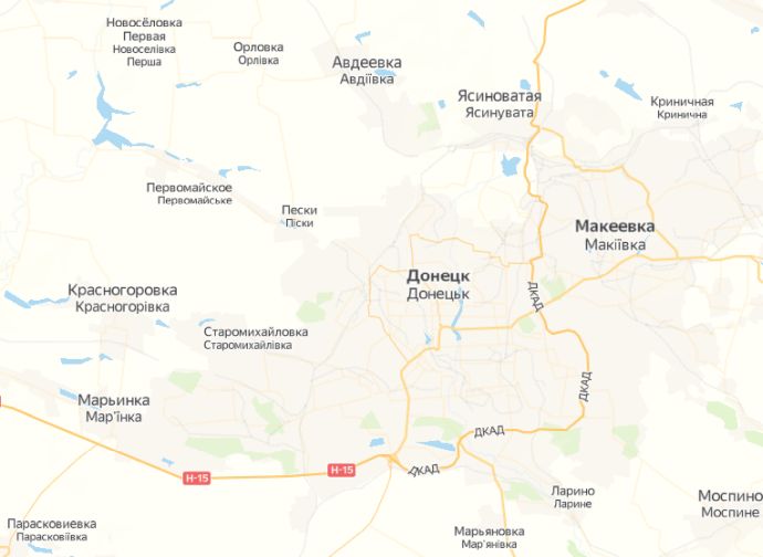 Макеевка на карте России