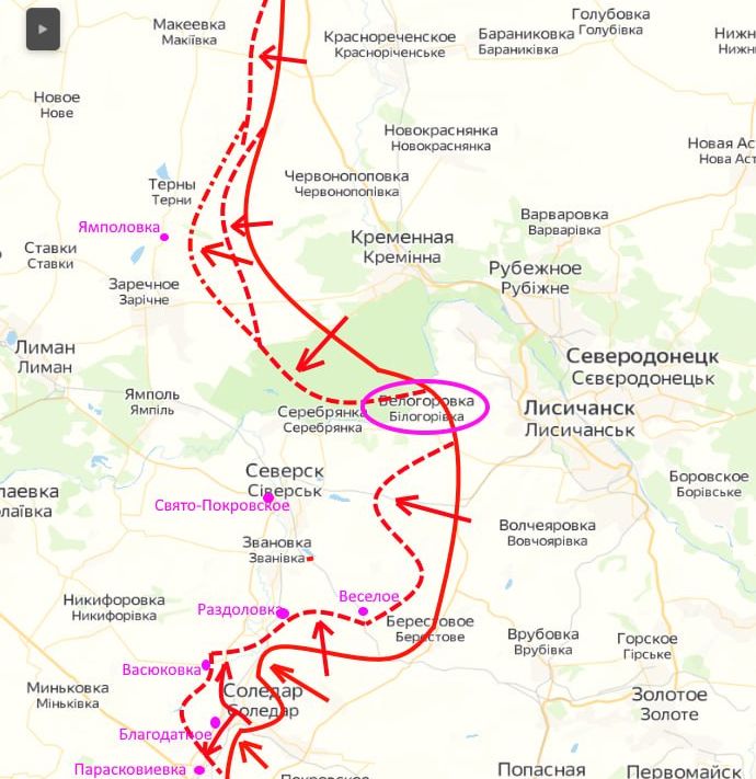 Карта боевых действий в районе Белогоровки от Юрий Подоляки