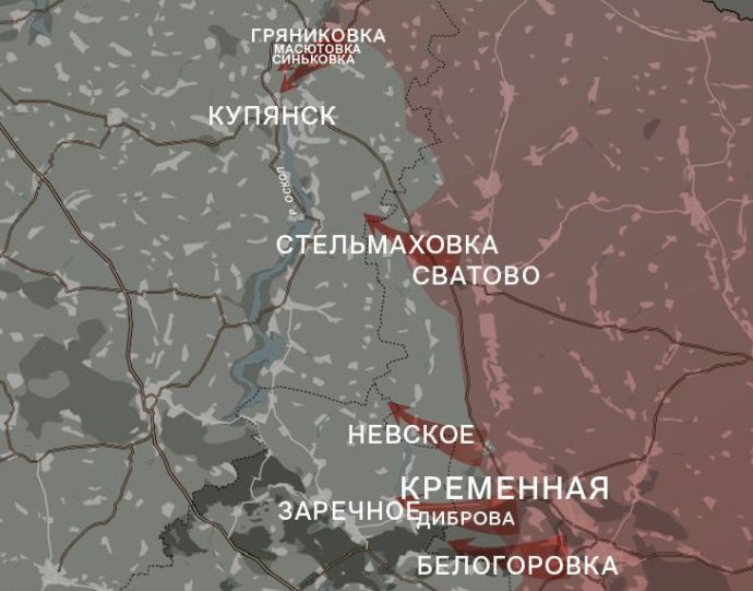 Луганское направление. Карта от WarGonzo