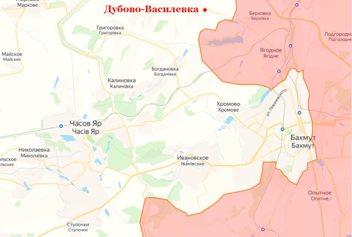 Дубово-Василевка на карте СВО
