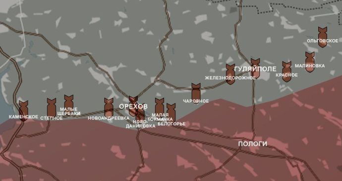 Запорожская область. Карта боевых действий от WarGonzo