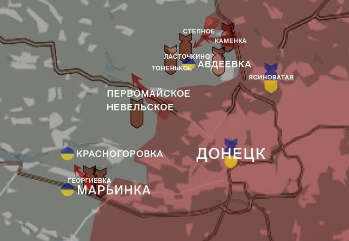 Донецкое направление. Карта боевых действий от проекта WarGonzo