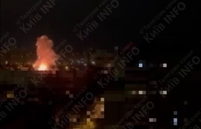 Взрыв в Киеве после прилёта Гераней