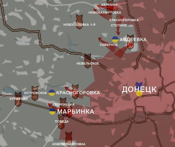 Донецкое направление. Карта боевых действий от WarGonzo