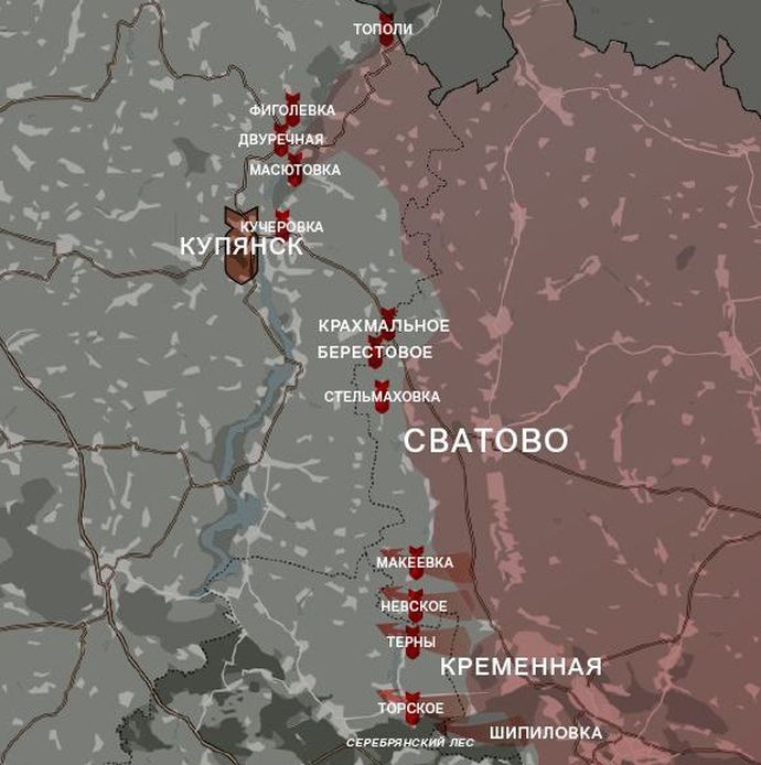Луганское направление. Карта боевых действий от канала WarGonzo