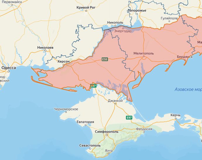 Бывший юго-восток Украины на карте СВО