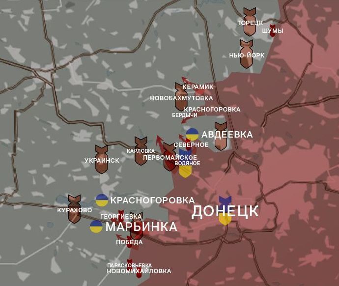 Донецкий фронт. Карта боевых действий от WarGonzo