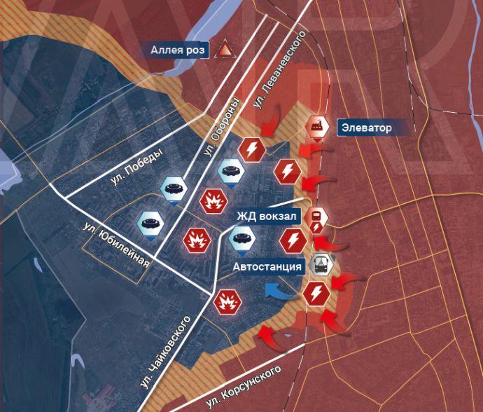 Бахмут. Карта боевых действий от Рыбаря