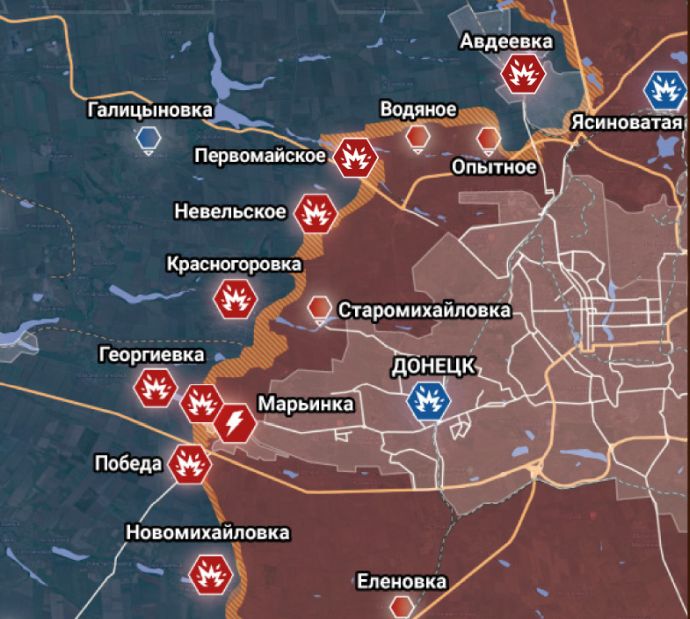 Донецкое направление. Карта от Рыбаря
