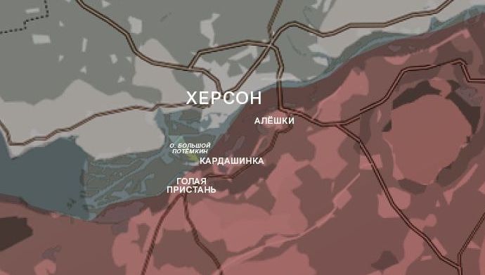 Херсонская область. Карта от WarGonzo