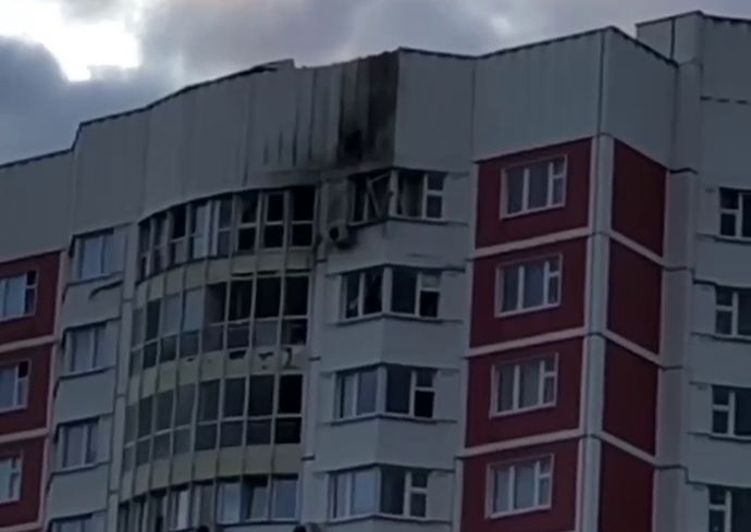 Атака украинских БПЛА по жилым домам в Москве