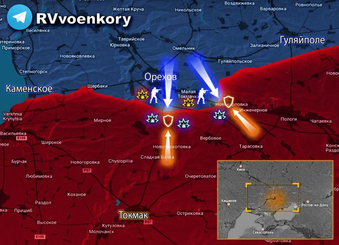 Карта боевых действий от RVvoenkory