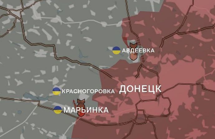 Марьинка и Авдеевка. Карта боевых действий от WarGonzo