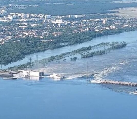 Каховская ГЭС 6 июня 2023 года