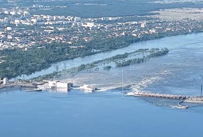 Каховская ГЭС 6 июня 2023 года