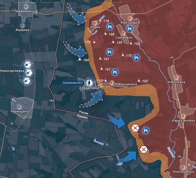 Сватовский участок. Карта боевых действий от Рыбаря