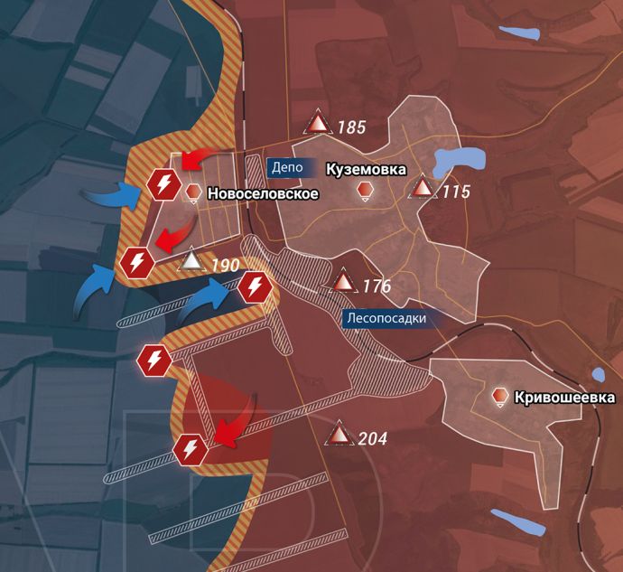 Луганское направление. Сватовский участок. Карта боевых действий от Рыбаря