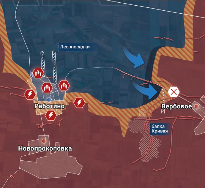 Запорожское направление. Ореховский участок. Карта боевых действий от Рыбаря