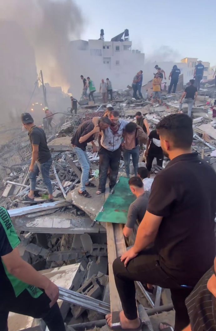 Видимо, разрушенная база ХАМАСа, если верить Нетаньяху