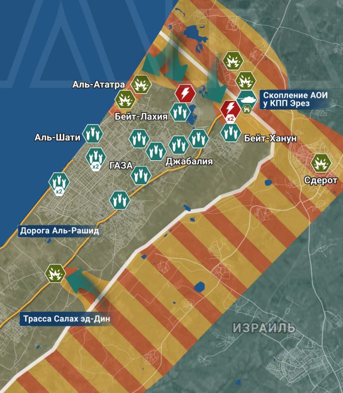 Сектор Газа. Карта боевых действий от Рыбаря