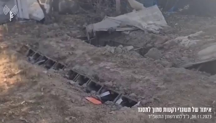 Обнаруженные замаскированные РСЗО боевиков ХАМАС в Секторе Газа.