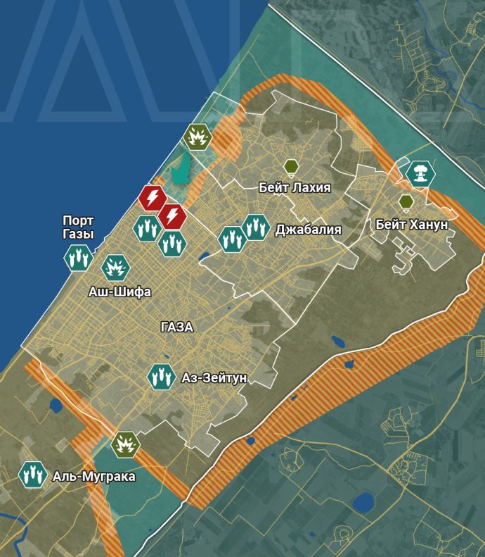 Сектор Газа. Карта боевых действий
