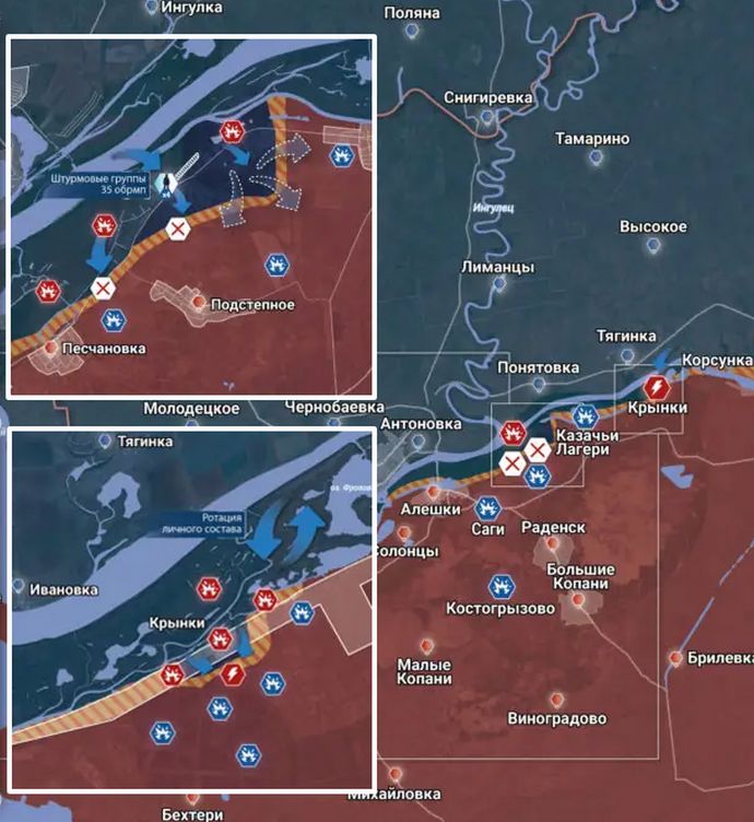 Херсонская область. ВСУ атакуют на левом берегу Днепра