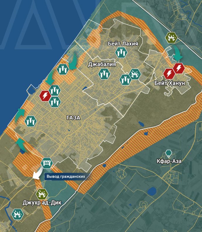 Сектор Газа. Карта боевых действий от Рыбаря
