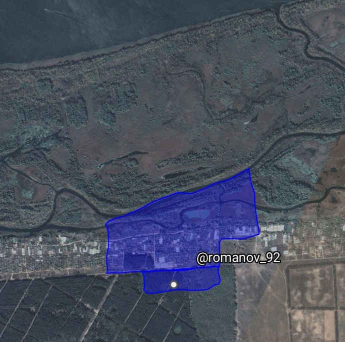 Карта занятой противником территории в районе Крынок - от бойцов с мест, актуальна на сейчас. Карту выложил "Romanov Лайт".