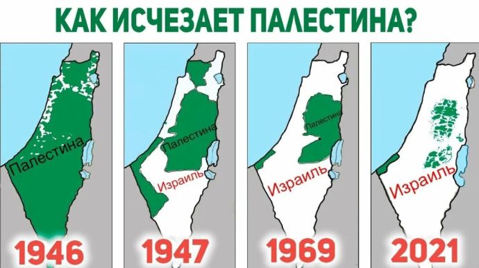 Сектор Газа (клочок земли слева) - полуэксклав Палестины?