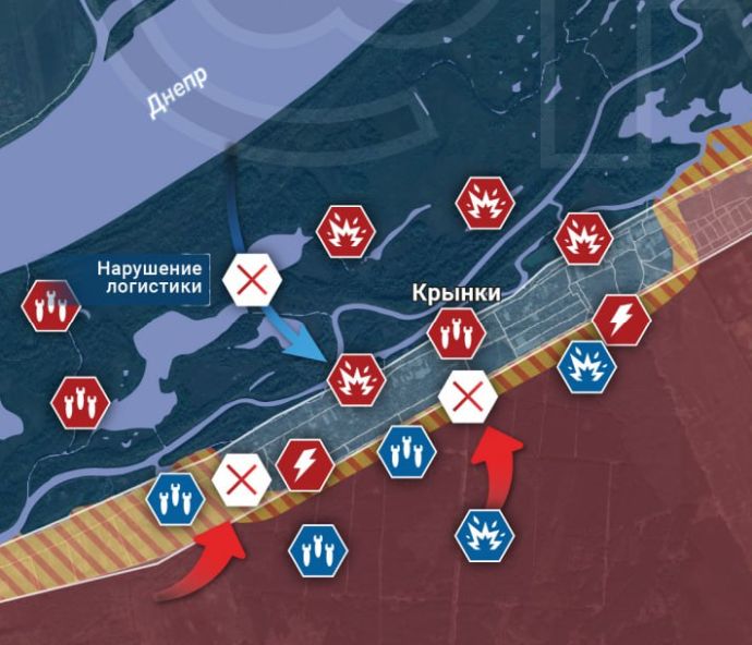 Тяжёлые бои в Крынках. Обстановка по состоянию на 19.00 18 января 2024 года