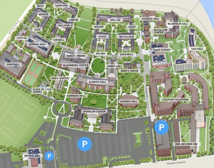 Карта кампуса Гарвардского университета