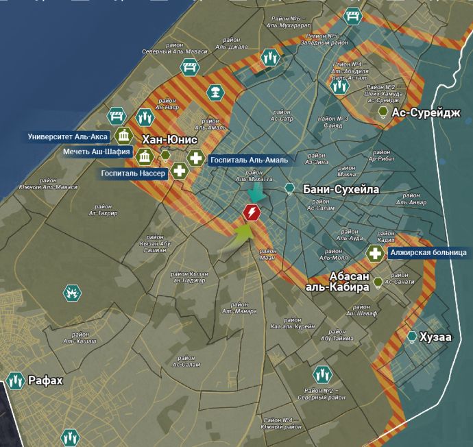 Южная часть сектора Газа. Карта боевых действий от Рыбаря