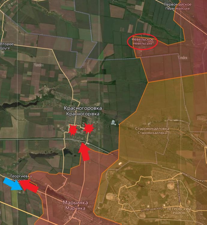 Донецкое направление. Карта боевых действий