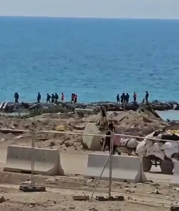 Строительство "порта" в секторе Газа для приёма гуманитарной помощи