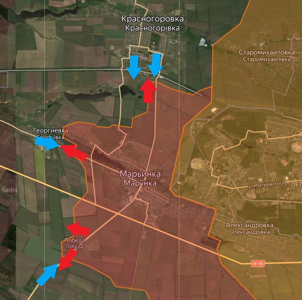 Донецкое направление. Карта боевых действий